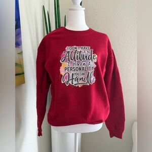 Hand Made 
Gildan Heavy Blend Red Sweatshirt